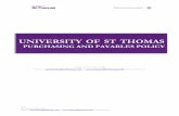 PURCHASING AND PAYABLES POLICY - stthomas.edu