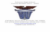 Salesian High School Course Booklet 2021 - 2022