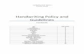 Handwriting Policy and Guidelines