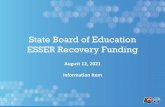 State Board of Education ESSER Recovery Funding