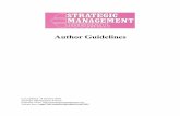 Author Guidelines - Strategic Management Society