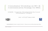 Consultation Workshop on IEC & Communication Stragety for PRIs