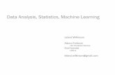 Data Analysis, Statistics, Machine Learning