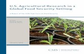 U.S. Agricultural Research in a Global Food Security Setting