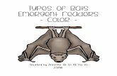 Types of Bats Emergent Readers ~ Color