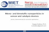 Mono- and bimetallic nanoparticles in sensor and catalysis ...