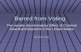 Barred from Voting - University of Minnesota