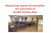 Measuring maternal mortality: the potential of health data