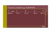 Calculating MIRR