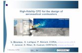 High-fidelity CFD for the design of aeronautical combustors