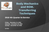 Body Mechanics and ROM. Transferring Techniques
