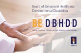 Board of Behavioral Health and Developmental Disabilities