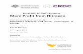 Rural R&D for Profit Program More Profit from Nitrogen