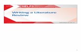 Writing a Literature Review - Home | University of ...