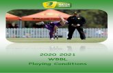 2020 2021 WBBL Playing Conditions - Cricket Australia