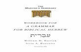 A GRAMMAR FOR BIBLICAL HEBREW