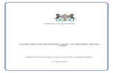 GUIDELINES FOR BOTSWANA COVID-19 PANDEMIC RELIEF FUND