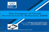 The Progress of Good Governance in Botswana 2008