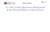 L1: The Cosmic Microwave Background & the Thermal History ...