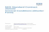 NHS Standard Contract 2021/22 General Conditions (Shorter ...