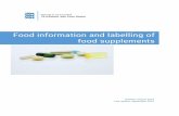 Food information and labelling of food supplements