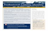 Professiona iabilit onthly - Professional Liability Matters