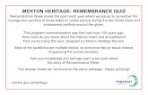 MERTON HERITAGE: REMEMBRANCE QUIZ