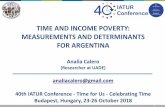 TIME AND INCOME POVERTY: MEASUREMENTS AND …
