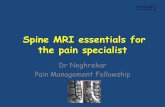 Spine MRI essentials for the pain specialist