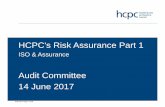 HCPC's Risk Assurance Part 1