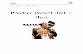 Practice Packet Unit 7: Heat -
