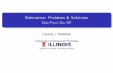Estimation: Problems & Solutions