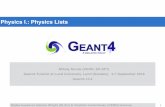 Physics I.: Physics Lists