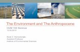 The Environment and The Anthropocene - boun.edu.tr