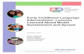 Early Childhood Language Interventions: Lessons Learned ...