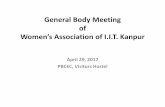 General Body Meeting of - IIT K
