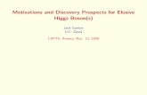 Motivations and Discovery Prospects for Elusive Higgs Boson(s)