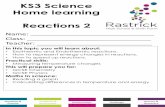 KS3 Science Home learning Reactions 2