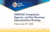 SMMCAC Complaints, Appeals, and Fair Hearings Subcommittee ...