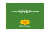 Plaid Cymru Programme for Opposition English