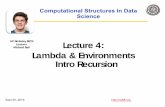 UC Berkeley EECS MichaelBall Lecturer Lecture 4: Lambda ...