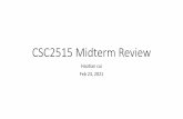 CSC2515 Midterm Review - GitHub Pages