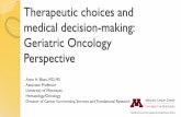 Therapeutic choices and medical decision-making: Geriatric ...