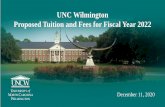 UNC Wilmington Proposed Tuition and Fees for Fiscal Year 2022