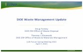 DOE Waste Management Update - llwforum.org