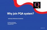 Why join PQA system?