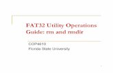 FAT32 Utility Operations Guide: rmand rmdir