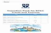 Transition Pack for BTEC Travel and Tourism