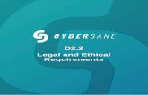 D2.2 Legal and Ethical Requirements - CyberSANE project