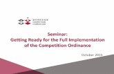 Seminar: Getting Ready for the Full Implementation of the ...